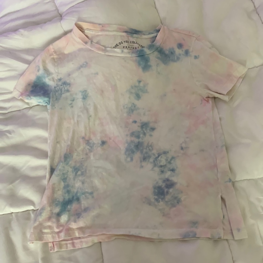 Pink and blue tye dye shirt